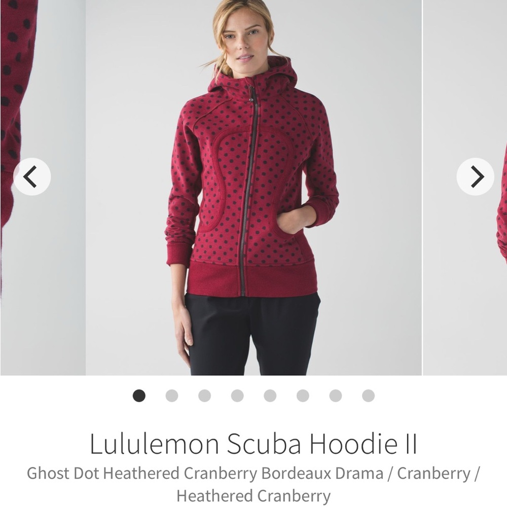 Lululemon Athletica Red Polka Dot Utility Jacket